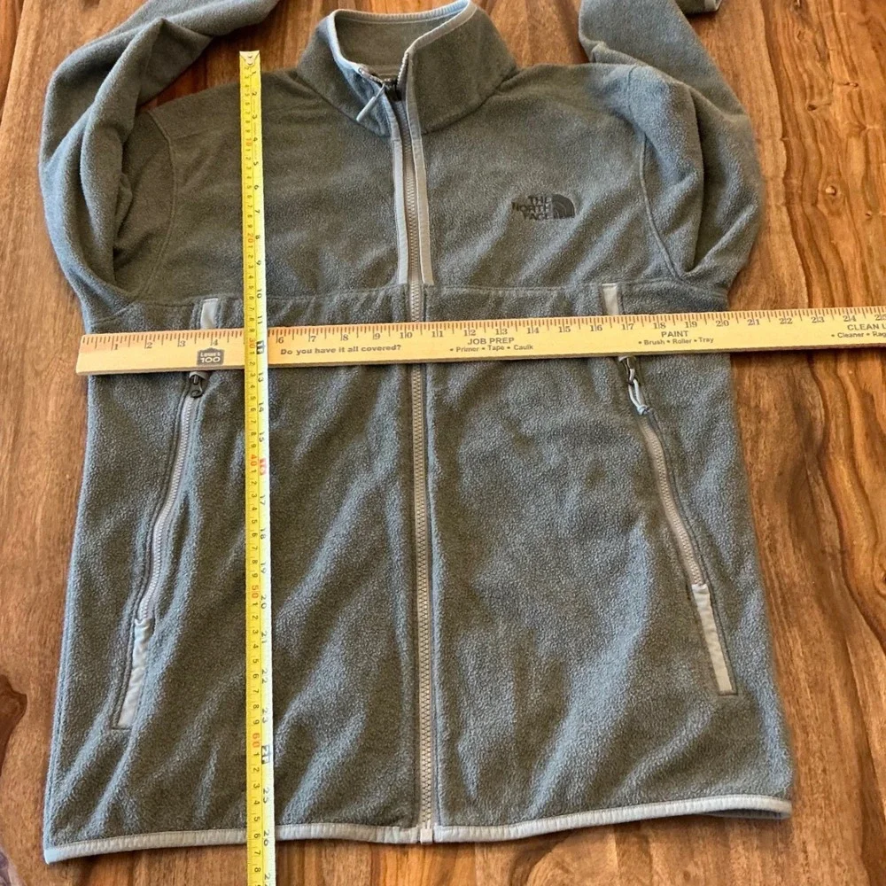 The North Face Glacier Alpine Jacket Mens M Gray Full Zip Fleece Hiking NF0A3MFV